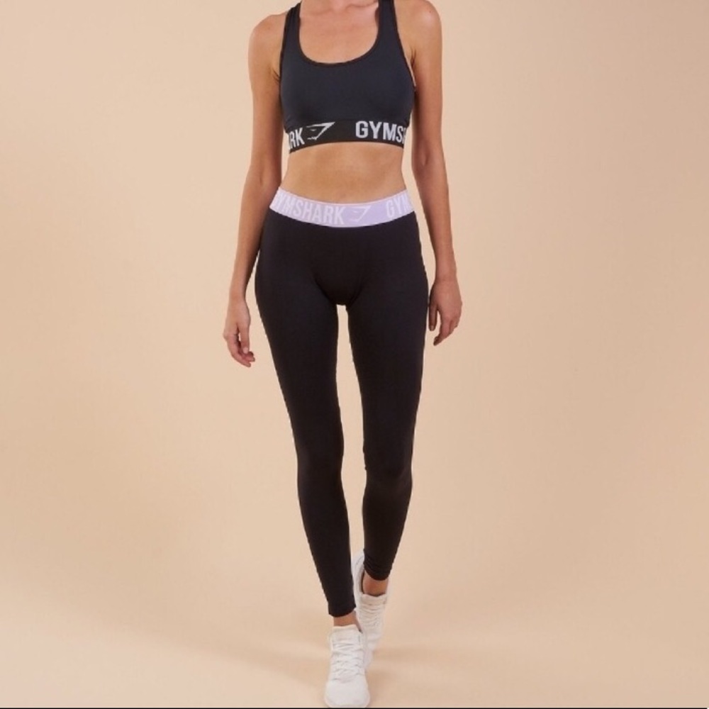 GYMSHARK FIT LEGGINGS lavender waist band